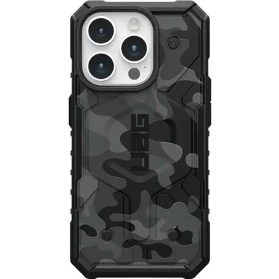 Produktbild von Urban Armor Gear 114283114061, Cover, Apple, iPhone 15 Pro, 15,5 cm (6.1"), Schwarz, Camouflage, Grau