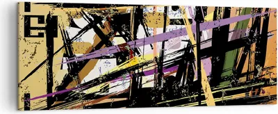 Produktbild von Bild auf Leinwand - Leinwandbild - Abstraktion modern - 140x50cm - Wand Bild - Wanddeko - Leinwanddruck - Bilder - Kunstdruck - Wanddekoration - Leinwand bilder - Wandkunst - AB140x50-3705