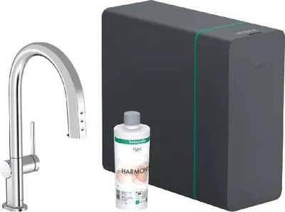 Immagine prodotto di Hansgrohe Aqittura M91 - Miscelatore per lavello con bocca estraibile, SodaSystem, sBox, cromo 76836000