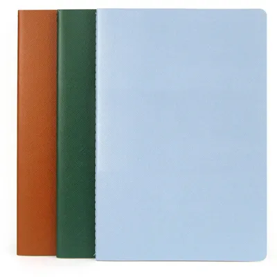 Image de Bloc-notes A5, lot de 3, 50 pages par bloc, couleurs variées, format 14 x 21 cm