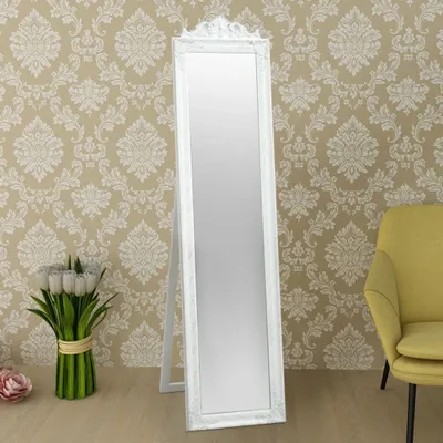 Obrázok produktu pre vidaXL Stojace zrkadlo v barokovom štýle 160x40 cm biele