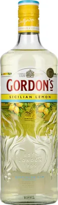 Image de Gordon's Sicilian Lemon Gin, au goût d'agrumes, 37,5% vol, bouteille individuelle de 700 ml