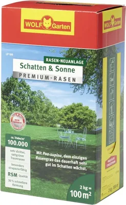 Produktbild von Wolf Premium Rasen Schatten+Sonne Schattenrasen LP 100