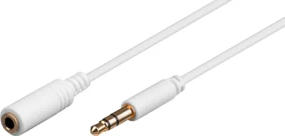 Produktbild von Goobay 97112, 3.5mm, Männlich, 3.5mm, Weiblich, 0,5 m, Weiß