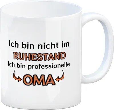 Produktbild von Kaffeebecher Ich bin nicht im Ruhestand. Ich bin professionelle Oma Rente Tasse