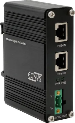 Produktbild von Exsys EX-60325 10/100/1000 PoE+ Splitter - Switch - 1 Gbps
