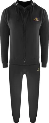Produktbild von Aquascutum - Trainingsanzug für Herren, Mit Reißverschluss SY1786 (S) (Schwarz)