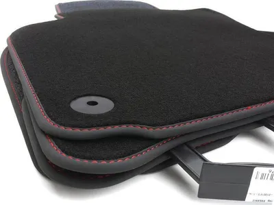 Immagine prodotto di Tappetini adatti per VW Golf 6 Cabrio Tappetini auto Premium velours 4x, cuciture rosse