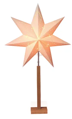 Zdjęcie produktu dla BEST SEASON Standleuchter Stern Karo Maxi 100cm Ø60cm beige