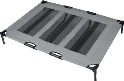 Obrázek produktu pro LZQ lehátko pro psy s baldachýnem pelíšek pro vnitřní venkovní zahradu 122x92x102cm psí bouda psí pohovka pro domácí mazlíčky psy do 60 kg (velikost XL, šedá)