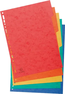 Produktbild von Exacompta 25x Register A4, Colorspan-Karton 225g, 5 Taben - 1405E