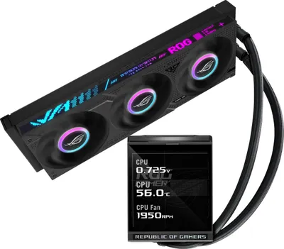 Obrázok produktu pre ASUS ROG Strix LC IV 360 ARGB LCD, Vodné chladenie typu všetko v jednom, 12 cm, Čierna
