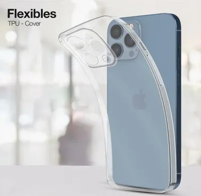 Produktbild von Slim Cover für Apple iPhone 13 Pro Max Hülle Transparent Flexibel Elastisch Backcover Schutzhülle Handyhülle