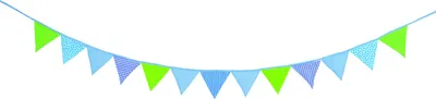 Produktbild von Goki -Baumwollflag -Linie blau Grün