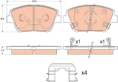 Produktbild von TRW Bremsbeläge Satz Vorne für KIA OPTIMA GDB3540