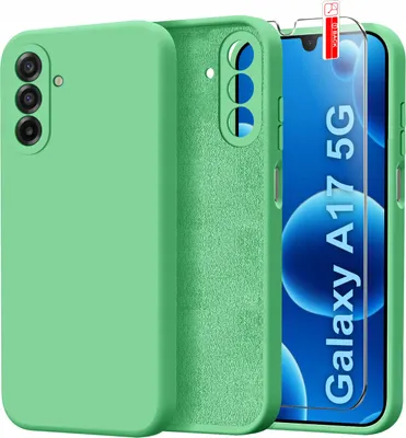 Image de Étui pour Samsung A17 5G : étui en silicone souple + verre de protection 9H