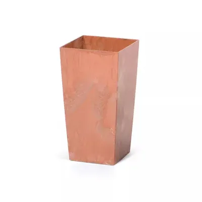 Produktbild von URBI SQUARE Beton-Effekt Blumentopf mit Einsatz 12,6 cm - Farbe: Terrakotta