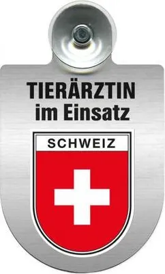 Produktbild von Einsatzschild für Windschutzscheibe incl. Saugnapf - Tierärztin im Einsatz - 309474 Color - Region Schweiz