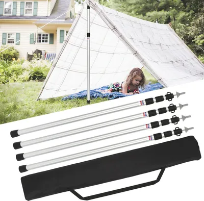 Obrázok produktu pre Jiubiaz 4x Stan Pole Nastaviteľná podpora Pole plachta Pole Erection Pole 87-234cm