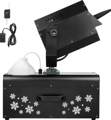 Image de Machine à neige SucceBuy, 2000 W, réservoir de 5 l, générateur de neige Swing avec télécommande filaire et sans fil, grande puissance pour Noël, pour créer un monde de neige enchanteur