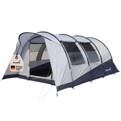 Produktbild von Skandika Tunnelzelt Isken 5 Sleeper Protect | Campingzelt für 5 Personen, Moskitonetz, eingenähter Boden, schwarze Schlafkabine, wasserdicht 3000 mm