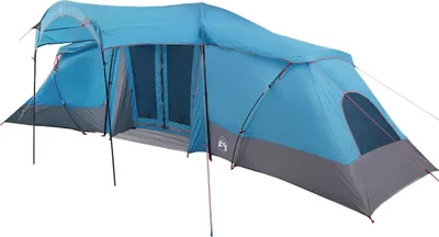 Image de Tente familiale vidaXL avec toit, bleu et gris, 721 x 335 x 212 cm