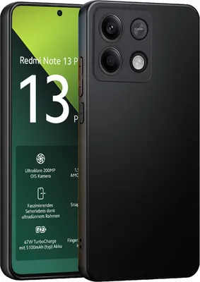 A black smartphone is shown with a green screen displaying product information.