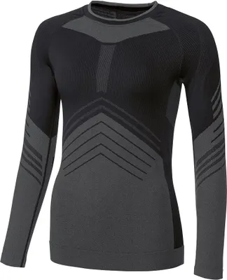 Produktbild von Crivit Damen Funktionsunterhemd Seamless Ski Unterwäsche Warm Thermo Schwarz/Grau S