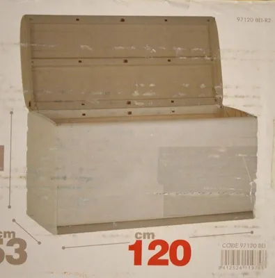 Image de Plastiques - Coffre pour coussins 390L, Beige, 120x61x53 cm