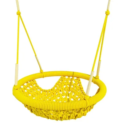 Produktbild von Gelbe Kinderschaukel mit 42 cm Sitzdurchmesser, höhenverstellbar, bis 50 kg