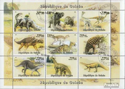 Produktbild von Briefmarken Guinea 1998 Mi 19981P1 Kleinbogen (kompl.Ausg.) gestempelt Prähistorische Tiere
