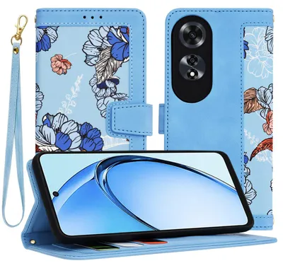 Produktbild von Techsuit FlipCraft Book Wallet Klapphülle mit Kabel für Oppo A60 - Vibrant Blue