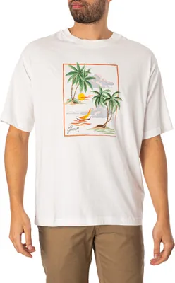 Produktbild von Gant-T-Shirt aus Baumwolle, weiß, mit Hawaii-Aufdruck, normale Passform
