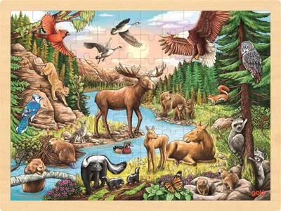 Obrázok produktu pre Severoamerická divočina Inlay Puzzle