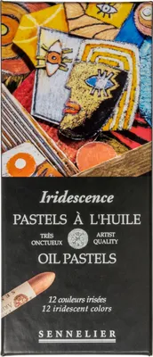 Produktbild von Sennelier Oil Pastels - Karton mit 12 Ölpastellen irisiert - N132520.121