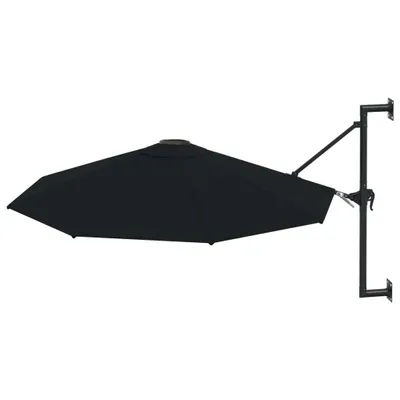 Immagine prodotto di Ombrellone a Muro con Palo in Metallo 300 cm Nero