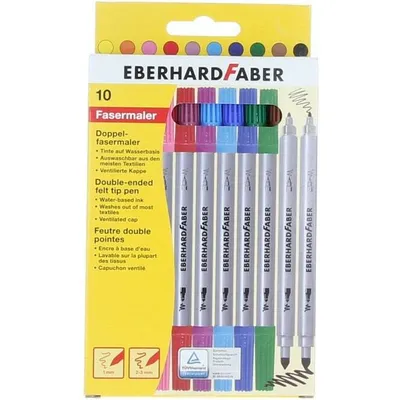 Produktbild von EBERHARD FABER Doppelfasermaler COLORI 10er Kartonetui