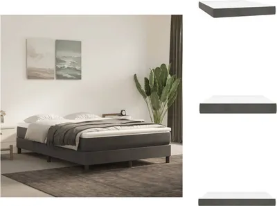 Immagine prodotto di vidaXL Materasso a molle insacchettate grigio scuro 140x190x20 cm velluto - Materassi