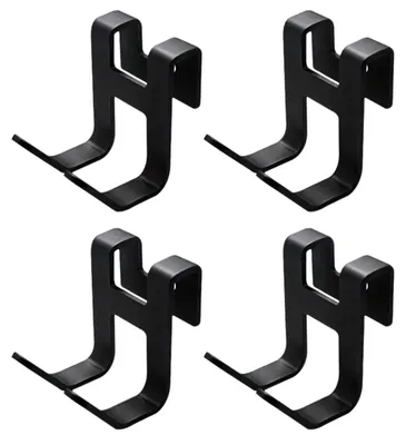 Imagen del producto de Juego de 4 ganchos negros para puertas