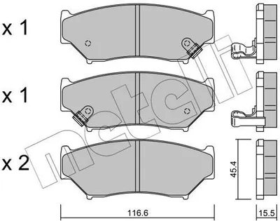 Produktbild von METELLI Bremsbeläge Satz Vorne Bremsklötze für SUZUKI JIMNY (FJ) 22-0136-0