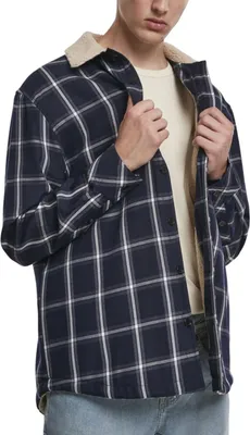 Produktbild von Urban Classics - SHERPA Lined Flanell Jacke navy - L