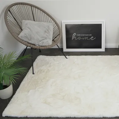 Produktbild von Consilio Concept CLOUD kožešinový koberec 230x340 slonová kost bílá krémová koberec supersoft 39 mm výška měkká měkká imitace králičí kožešiny