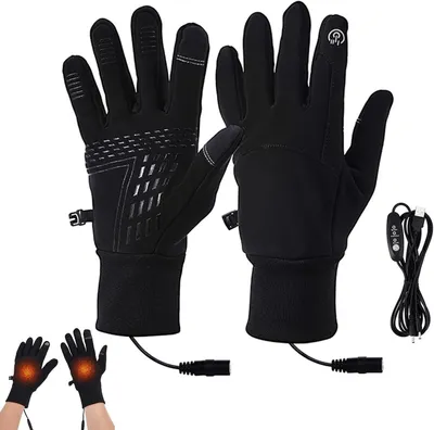 Productafbeelding van Verwarmde handschoenen heren - USB oplaadbaar - Ski - 45 °C - Touchscreen