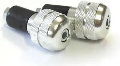 Obrázok produktu pre Konce riadidiel Tlmič vibrácií univerzálny strieborný 49/28 mm