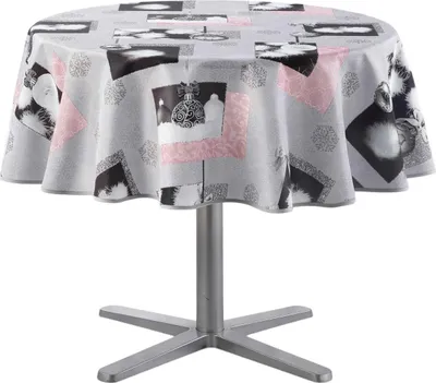 Image de Nappe ronde Cotina flocons