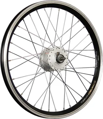 Produktbild von 20 Zoll Vorderrad Grünert Dynamic4 Shimano Nabendynamo DH-C3000 schwarz
