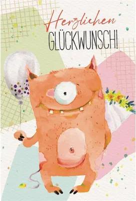 Produktbild von Geburtstag - Glückwunschkarte im Format 11,5 x 17 cm mit Umschlag