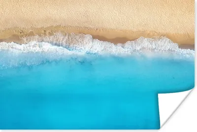 Produktbild von MuchoWow® Poster Strand - Wasser - Blau 180x120 cm - Fotoplakat
