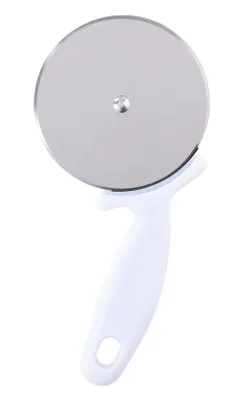 Produktbild von PIZZARAD aus Edelstahl Ø9,5cm Pizzamesser Pizzaroller Pizzaschneider Pizzateiler Roller Pizza Cutter 71 (Weiss)