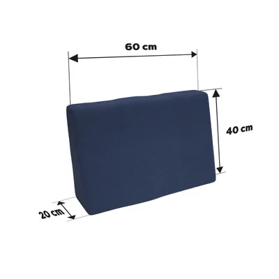 Immagine prodotto di POKAR Cuscini per pallet Cuscini per pallet sfoderabili Divano per pallet, Dimensioni:Cuscini laterali 60 x 40, Colore:Blu scuro